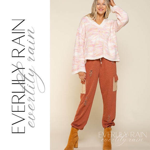 LAST ONE! Super Soft Pink & Cream Marble Sweater - Picture 11 of 15